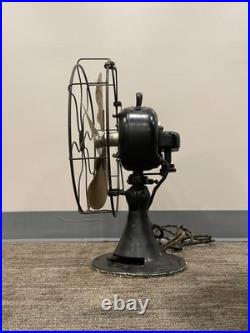 1926 12 Emerson Brass-blade Oscillating Fan Type 29646 in Original Condition