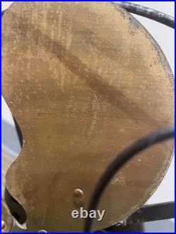 1926 12 Emerson Brass-blade Oscillating Fan Type 29646 in Original Condition