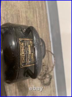 1926 12 Emerson Brass-blade Oscillating Fan Type 29646 in Original Condition