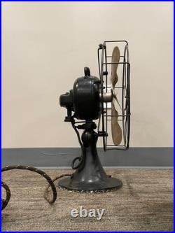 1926 12 Emerson Brass-blade Oscillating Fan Type 29646 in Original Condition