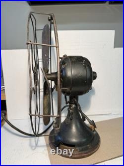 1930 GE AOU 12 Fan WORKS! Copper 4-Blade Cast Iron Base 1930 GE AOU 12 Fan WORKS! Copper 4-Blade Cast Iron Base