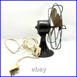 1930'S Emerson Style 10 Brass Fan Super Blue Line Montgomery Wards WORKS GREAT