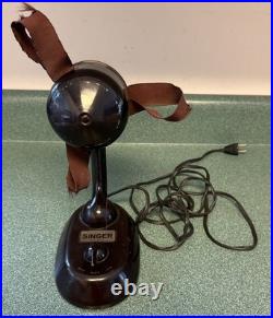 1930's Singer Ribbonaire 2 Speed Ribbon Fan Art Bakelite Works But Needs Cord
