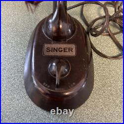 1930's Singer Ribbonaire 2 Speed Ribbon Fan Art Bakelite Works But Needs Cord