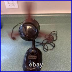 1930's Singer Ribbonaire 2 Speed Ribbon Fan Art Bakelite Works But Needs Cord
