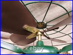 1930s DIEHL 16 OSCILLATING FAN WITH NEW WIRING NEW PAINT & NEW BLACK VINYL BASE
