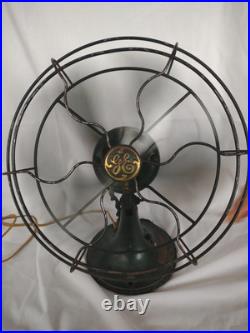 1930s GE Fan 11 Military Green Mountable