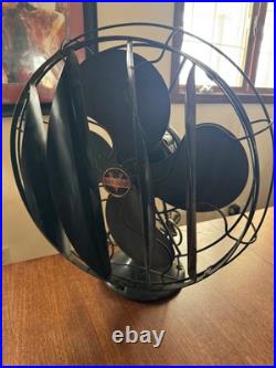 1930s Victor Ocillating Fan Breeeze Spreader Cast Iron Base 19 WORKS