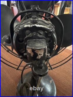 1930s Victor Ocillating Fan Breeeze Spreader Cast Iron Base 19 WORKS