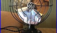 1932-34c. General Electric Oscillating Antique GE Quiet Blade Desk Fan RESTORED