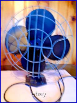 1938 ART DECO 3-spd 16-in oscillating Wagner Electric Fan in G-VG condition