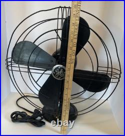 1938 GE 16 Blade 78X233 60 Amp Art Deco Industrial Grade Fan Tested-Working