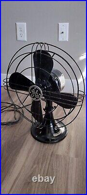 1938 GE Oscillating 12 Fan 49X929 Great Condition