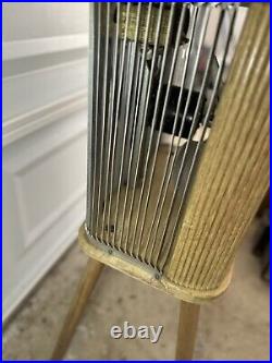 1940's'Mathes Cooler' Oak Finish Directional Fan on Legs