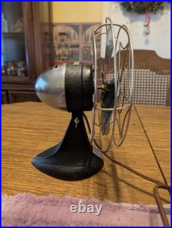 1940's WW2 Era Mastercraft Desk Fan With Spider Web Cage With Voltage Regulator