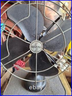 1940s Signal 1251 3-Speed 4 Blade Oscillating Fan in Black