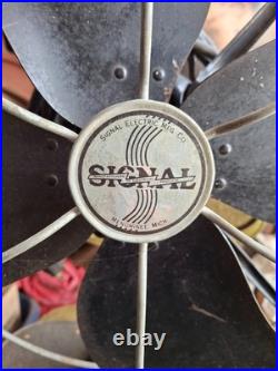 1940s Signal 1251 3-Speed 4 Blade Oscillating Fan in Black