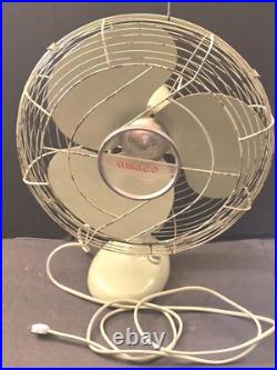 1940s WWII Table Fan Mint Green Amaco Made In Japan 17 Retro Steel World War II