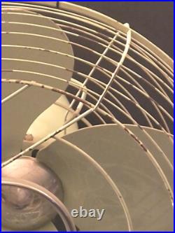 1940s WWII Table Fan Mint Green Amaco Made In Japan 17 Retro Steel World War II