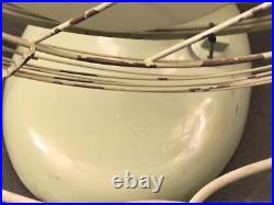 1940s WWII Table Fan Mint Green Amaco Made In Japan 17 Retro Steel World War II