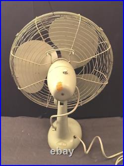1940s WWII Table Fan Mint Green Amaco Made In Japan 17 Retro Steel World War II