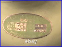 1940s WWII Table Fan Mint Green Amaco Made In Japan 17 Retro Steel World War II