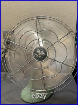 1950's Rexray Oscillating Fan Rexall Drug About 13.5 Works X-499