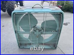 1950s Kenmore Vintage 3 Speed Box Fan With Thermostat Teal