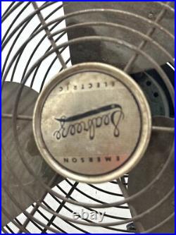 1950s Mid-Century Emerson Electric Seabreeze Adjustable 2-Speed Fan 23