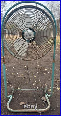 1950s Mid-Century Emerson Electric Seabreeze Roll-About Adjustable 2-Speed Fan