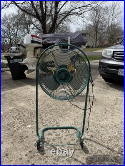 1950s Mid-Century Emerson Electric Seabreeze Roll-About Adjustable 2-Speed Fan 1950s Mid-Century Emerson Electric Seabreeze Roll-About Adjustable 2-Speed Fan