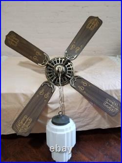 1980-S KENROY ANTIQUE HUNTER's REPLICA Ceiling LIGHTED ELECTRIC FAN