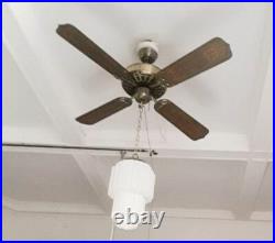 1980-S KENROY ANTIQUE HUNTER's REPLICA Ceiling LIGHTED ELECTRIC FAN