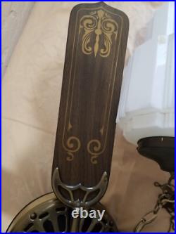 1980-S KENROY ANTIQUE HUNTER's REPLICA Ceiling LIGHTED ELECTRIC FAN