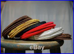 25' Cloth Covered 2-Wire Electrical Cord Rayon Fabric Vintage Lamp Antique Fan