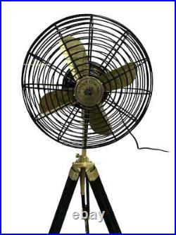 3-Speed Energy-Efficient Electric Modern Adjustable Wooden Tripod Pedestal Fan