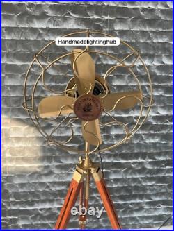 3-Speed Energy-Efficient Electric Modern Adjustable Wooden Tripod Pedestal Fan