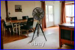3-Speed Energy-Efficient Electric Modern Adjustable Wooden Tripod Pedestal Fan