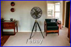 3-Speed Energy-Efficient Electric Modern Adjustable Wooden Tripod Pedestal Fan