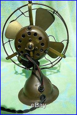 8 all Brass Emerson Trojan antique electric fan type 53644 circa 1911