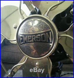 9 brass blade antique Emerson 24646 electric fan
