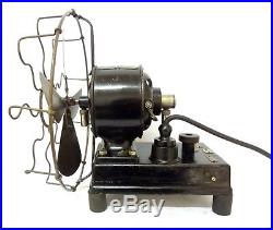 ANTIQUE 1900 GERMAN 1ST VARIABLE MULTI SPEED INDUSTRIAL FAN WithRHEOSTAT 2000 RPM