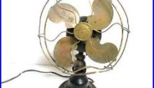 Antique Emerson Electric Brass Fan 4-blade 3-speed No. 819620 Type 24645