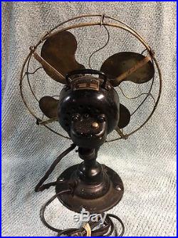 Antique Emerson Electric Fan-brass Blades & Cage-3-speed-type 21646-runs