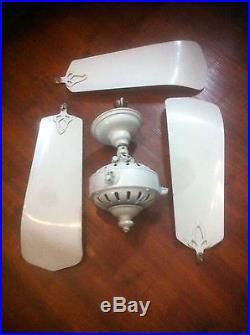 Antique Estate C1915 Marelli Maestralino Electric Ceiling Fan Ventilatore Italy