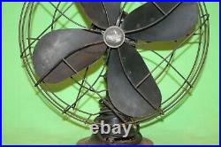 ANTIQUE Emerson Electric Fan TYPE 91648-AD 16 Metal Blade Tested Working