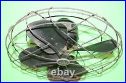 ANTIQUE Emerson Electric Fan TYPE 91648-AD 16 Metal Blade Tested Working