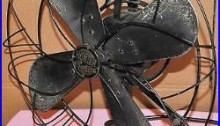 ANTIQUE FAN HUNTER CENTURY 17.5 Cage, WORKS With3 Speeds
