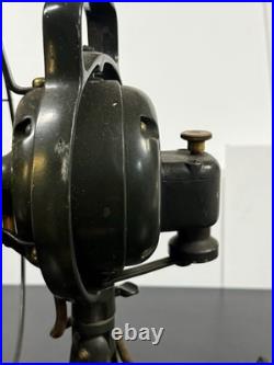 ANTIQUE GE 12 OSCILLATING BRASS 4 BLADE FAN RESTORED Circa EARLY 1900'S