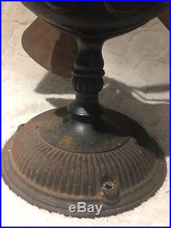 ANTIQUE GE 1901 GENERAL ELECTRIC BRASS PANCAKE FAN 12 (6 from center) NO CAGE